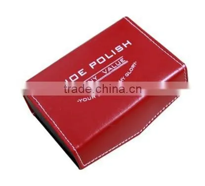 2015 Fashionable Red Square Leather Shoe Polish Set/Shoe Care Kit Factory photo-2