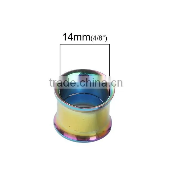 12mm Stainless Steel Ear Stretcher Expander Cylinder Multicolor Cheap Ear Gauges Plugs photo-2