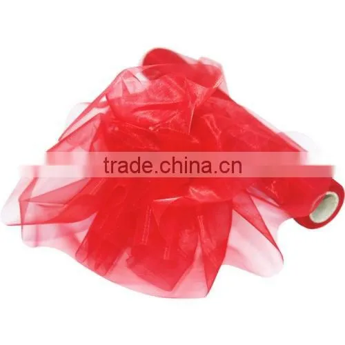 28CM * 25MTR Length Organza Roll Fabric Wedding Party Decor Chair Bows Table Runner Sash photo-2