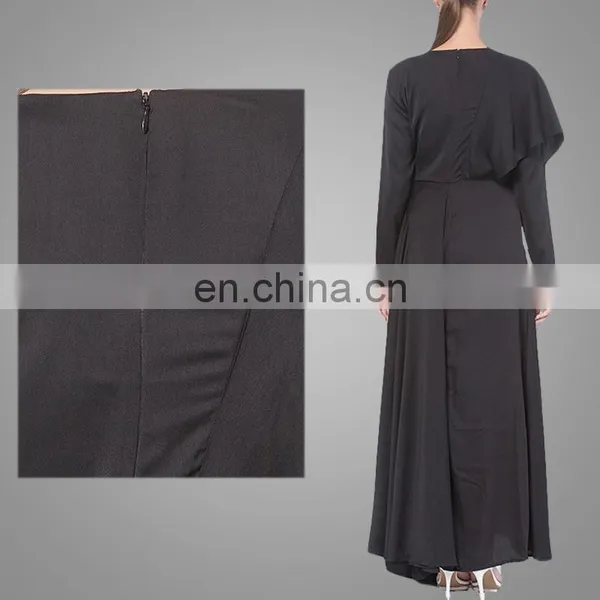 High Quality Chiffon Long Sleeves Maxi Dress Beautiful Muslim Women Abaya photo-3