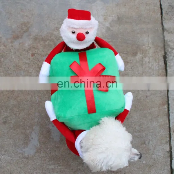 New Version Pet Dog Back-Carry Gift Costume Clothes BackCarrying With Presents For Party Xmas Christmas Present photo-3
