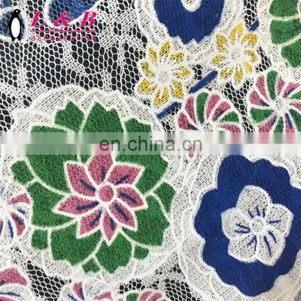 Colored Embroidered Polyester Fabric Lace photo-4