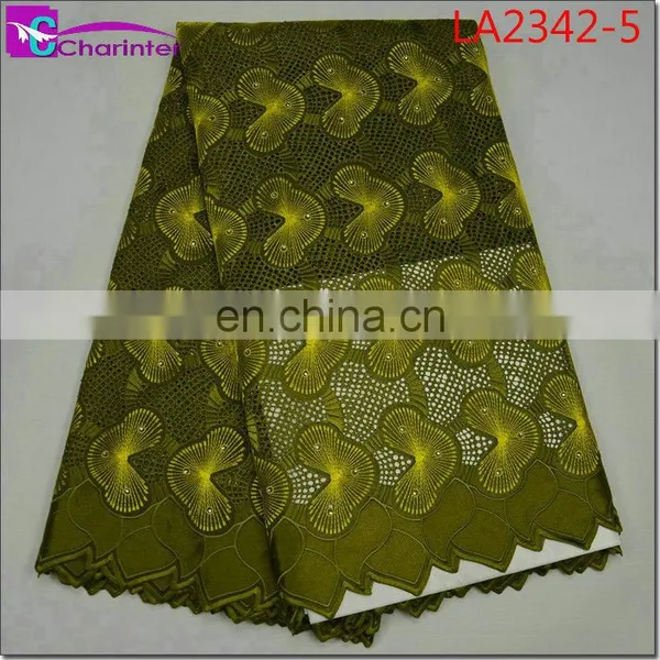 Sale Well African Wedding Big Voile Lace Fabrics LA2342 photo-6