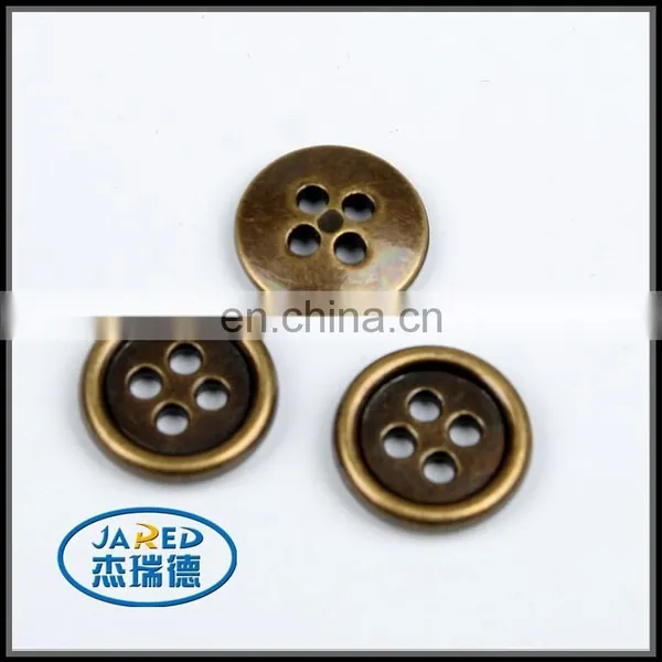 Round Shape 4 Holes Metal Button for Garments Custom Clothing Button photo-3