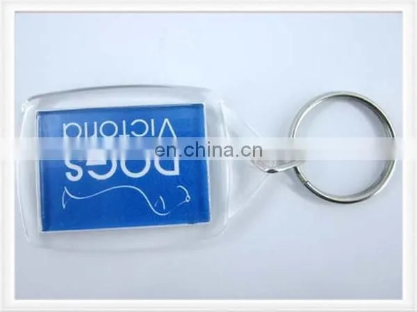 Round Shape Custom Logo Card Inserted Acrylic Keychain photo-3