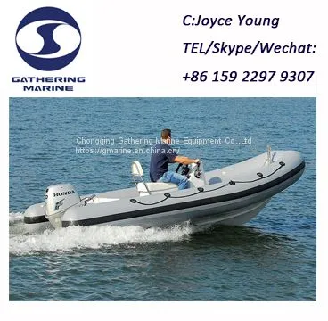 RIB Floor Rigid Hull Fiberglass Inflatable Boat 580 photo-2