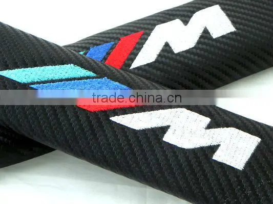 Custom Made Logo Design Carbon Fiber Seat Belt Harness Shoulder Pads Cover photo-2
