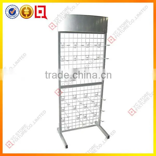 Metal wire accessories display with hooks