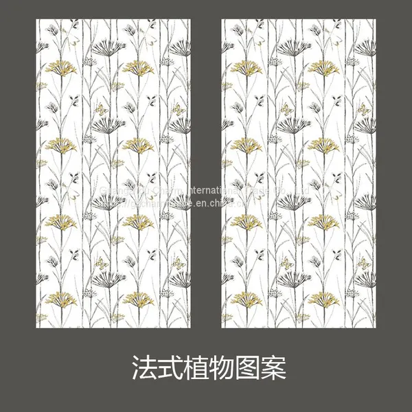Nordic Soft Light Plant Flower Pattern Wall Tile 400 × 800 Dining Room Bathroom Living Room Wall Tiles photo-4