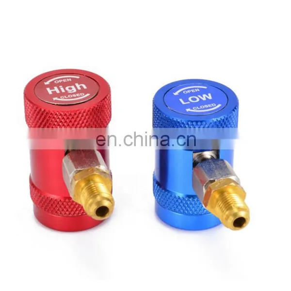 J639-R-1234YF H&L Quick Coupler Adapters Car A/C Manifold Charging Air Conditioner Refrigerant Brass Quick Couple R1234yf photo-3