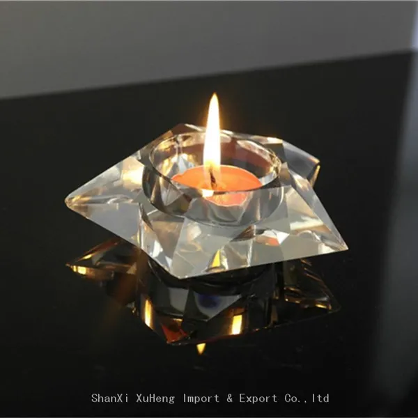 Wholesale Clear K9 Wedding Decoration Crystal Candelabra Etched Round Votive Glass Candle Holder For Home Decoration photo-2