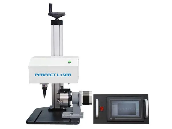 Aluminum Steel Metal Non-metal and Plastic Nameplate SLCD Control Rotary Dot Pneumatic Peen Engraving Machine photo-3