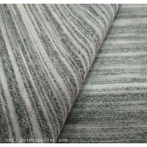 China Factory New Design Space Dye Injected Malange Single Jersey Fabric photo-2