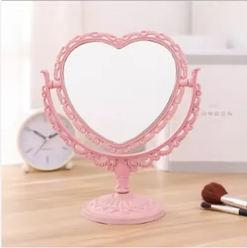 Lockable Jewelry Cabinet Wall Mounted Home Silver OEM Makeup China Personalized Frame Furniture Heart Mirror Living Room photo-5