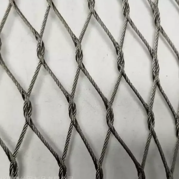 316 316L High Strength Diamond Ferrule Stainless Steel Cable Woven Wire Rope Mesh Net for Aviary Zoo Net photo-2