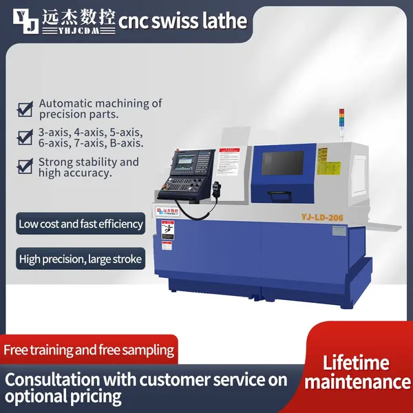 Precision Automatic Lathe YJ125 Production Cnc Swiss Lathe Machine for Metal Cutting