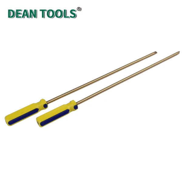 Non-Sparking Screwdriver,Aluminum Bronze,Strike Cap Go Through Screwdriver,Professional Striking Screwdriver photo-3