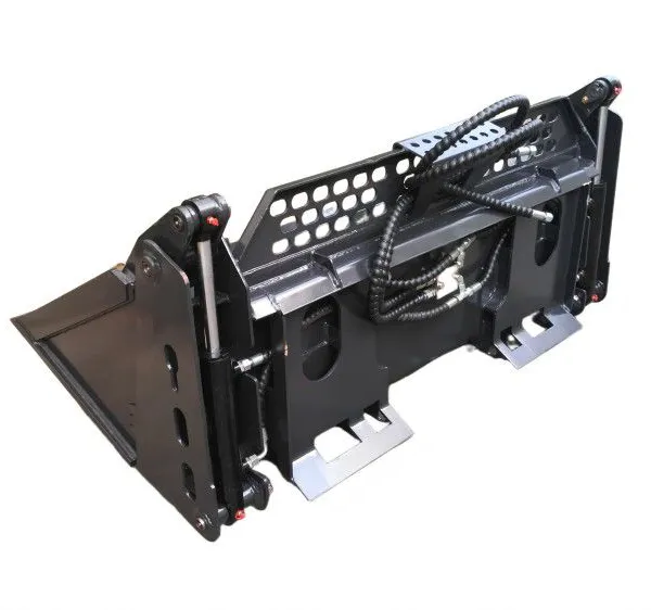 Factory Direct Skid Steer 4 in 1 Bucket OEM Custom Width Cutting Edge Teeth SSQA Mount Bucket Supplier photo-3