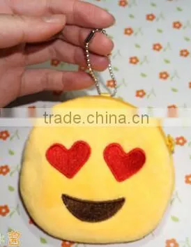 Emoji Wallet/13 Styles Cheap Fancy Emoji Coin Purse/plush Emoji Small Coin Purse photo-2