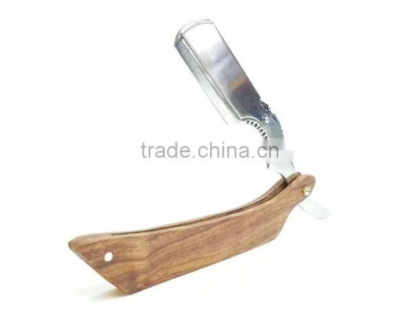 Matted Straight Razor With White Line Design Swing Lock Cutthroat Razor photo-6
