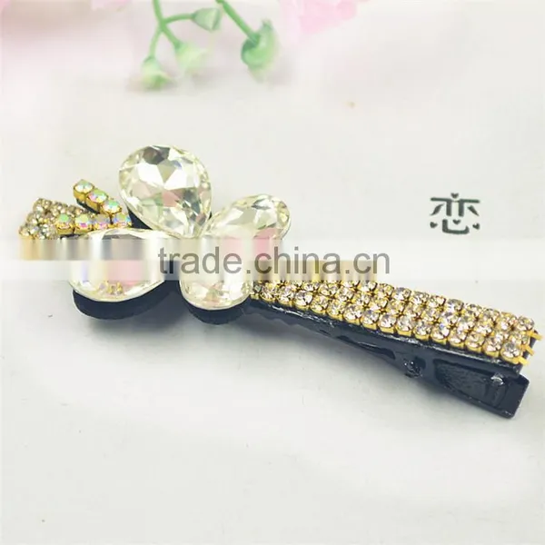 2015 Hot Alligator Hair Clip Hair Rhinestone Barrettes Boutique Bows photo-3