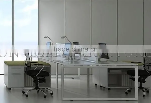 Modern 4 Seat Straight Workstation,linear Steel Frame Office Partition ( SZ-WS005) photo-2