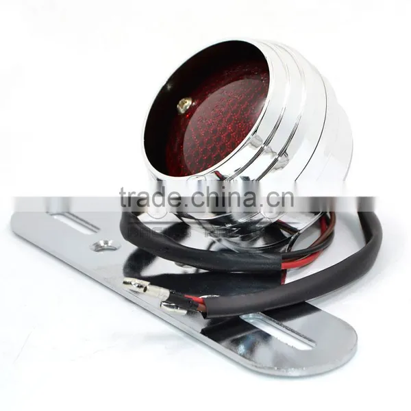BJ-LPL-035 Billet Aluminum Universal Chrome Motorcycle Brake Lights LED Motorcycle Tail Light photo-3