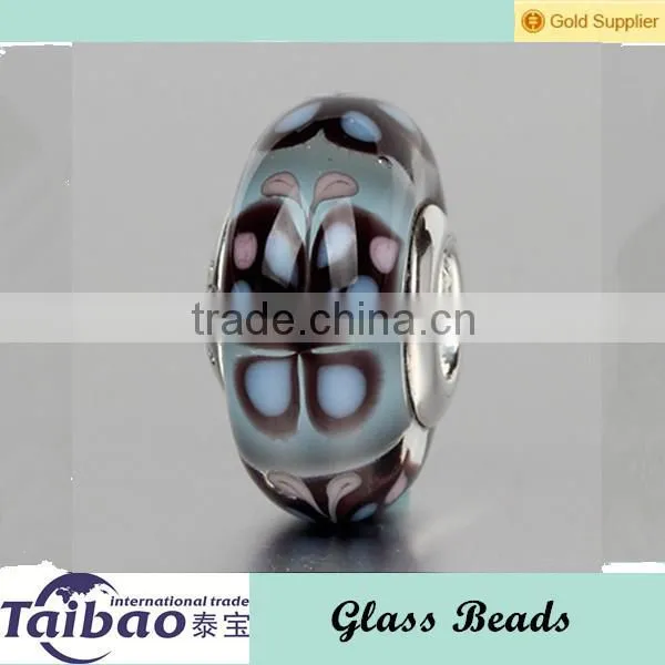 Butterfly Silver Charm With Light Blue Murano Glass Fit New Style European Jewelry