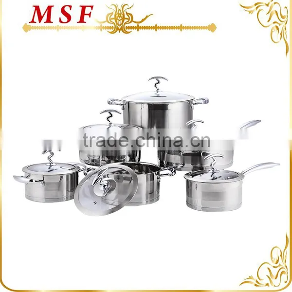 MSF Chinese Kitchen Appliances Manufacturer12pcs Stainless Steel Cookware Set MSF-3825 photo-2