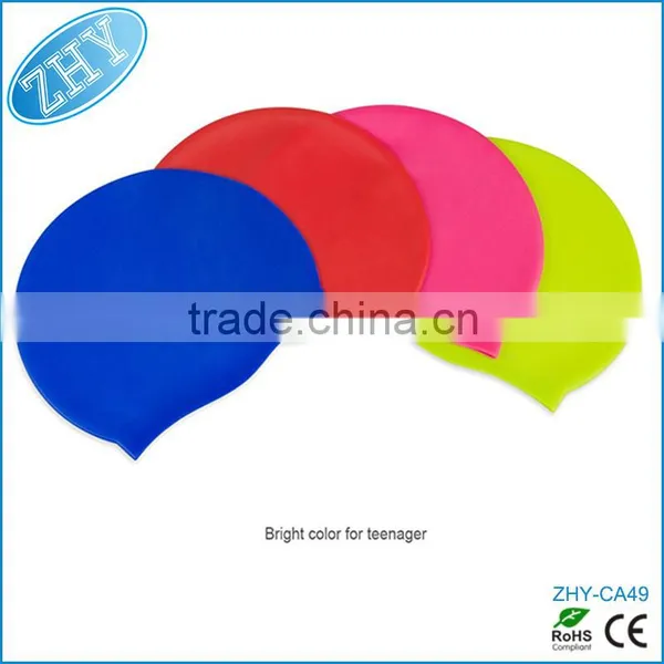 Adult Funny Swim Cap Custom Logo Adult Size Silicone Swim Cap
