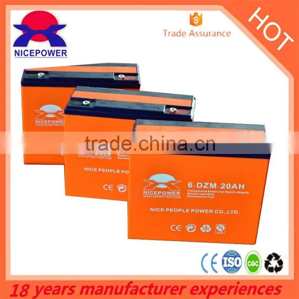 6-dzm-20 Lead Acid Electric Bike Hidden Battery 48v 12v 20ah