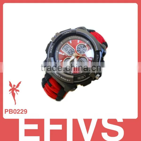 2016 New Most Popular 550 Type III Paracord Bracelet With Watch Fashion Style China Wholesale Quality Choice photo-2