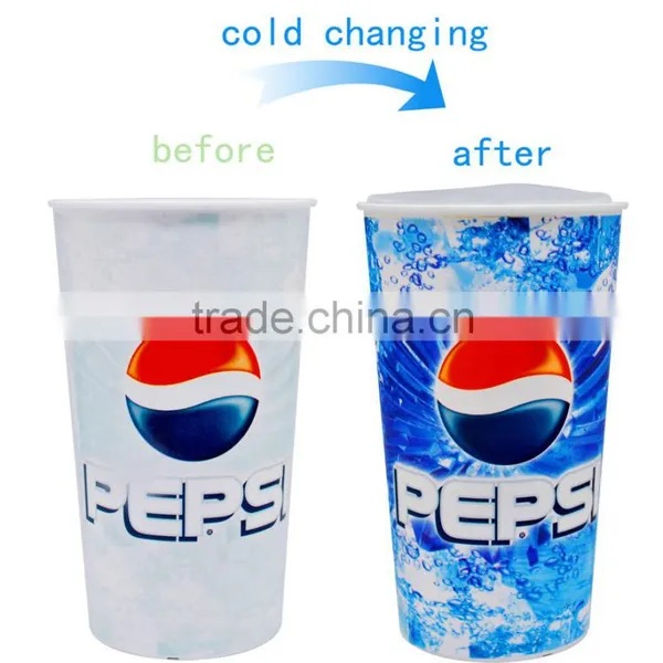 Single Wall Reusable 20 oz Cold Change Color Plastic Cup photo-4