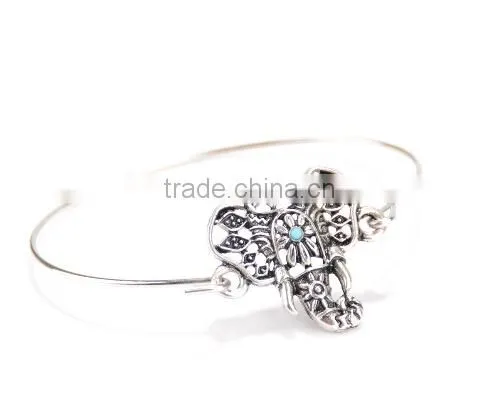 >>SW16567 Promotion Turquoise Elephant Bracelet/ photo-4