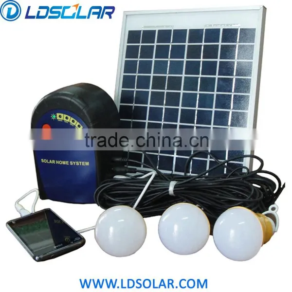 Hot Selling Solar Indoor Home Lighting System With Led and Buit in Battery Quality Choice