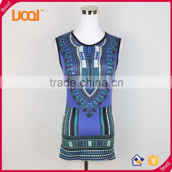 China Supplier in Bulk Dashiki Vest Top, Ladies African Ethnic Tank Top, Latest Women Dashiki Top photo-4