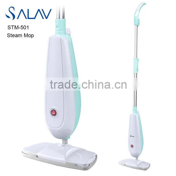 SALAV Professional Steam Mop STM-501 With Button (White and Tiffany)
