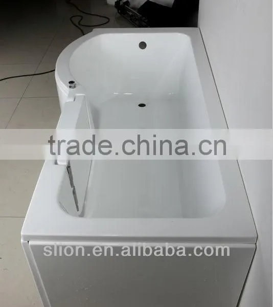 New Designed Walk in Bath P Shaped Acrylic Bathtub photo-3