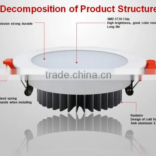 Factory Best Price Miniature SMD5730 9W LED Downlight With IP44 Rating 3.5Inch photo-2