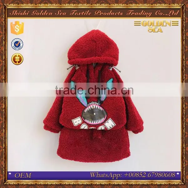 New Fashion Printing Embroidery Design Kids Red Pajamas