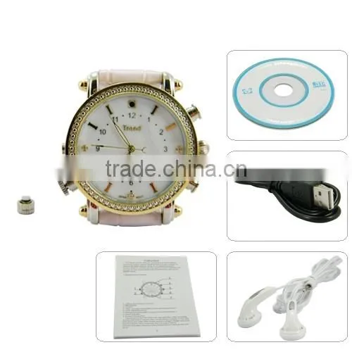 8GB MP3 640*480 Ultra-thin Woman Spy USB Watch Waterproof Hidden Camera DVR photo-5