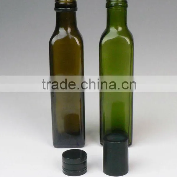Food Grade Dark Green/green Antique Glass Bottles for Olive Oil photo-2