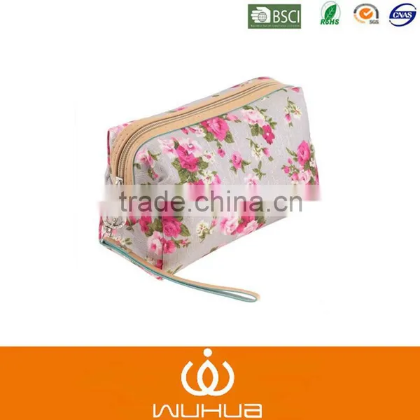 Factory Wholesale Colorful Cosmetic Bag With Nylon Zipper