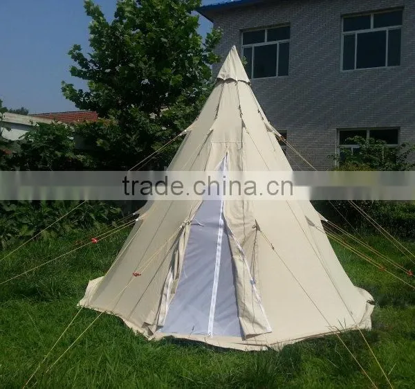 Single Layer and Canvas Fabric Camping Family Tent photo-6
