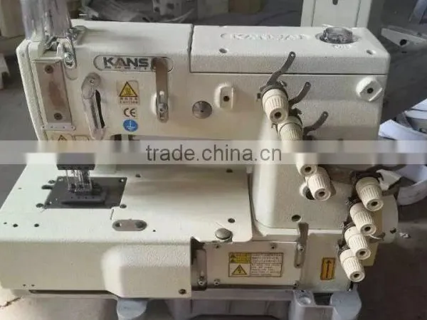 Used K-1404P 4-needle Flat-bed Double Chain Stitch Sewing Machine