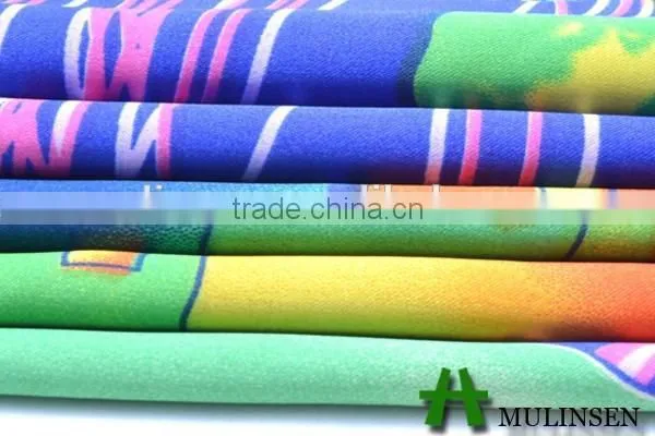 Mulinsen Textile Polyester Spandex Printing Stretchable Satin Fabric photo-4
