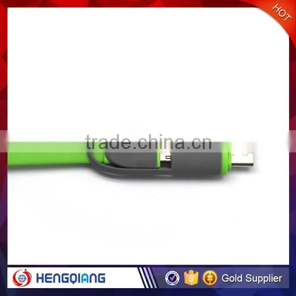Hot Sale!!!!!!2in 1 USB Mirco Data Cabler for IPhone for Android Phone