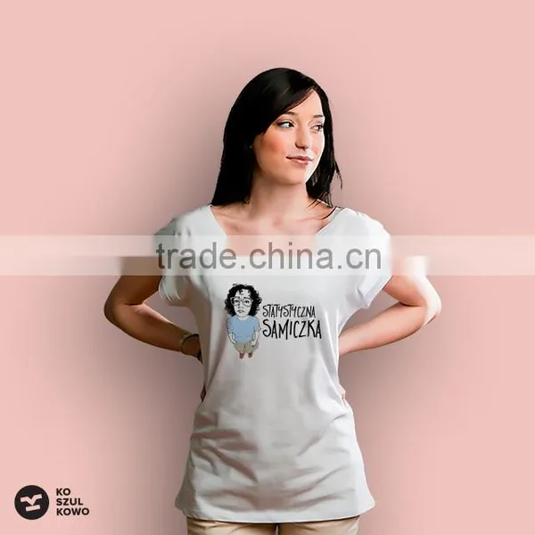 2016 Custom Female T-shirt Tee With Printed Design Women Print Logo DTG OEM Service Screenprint Transfer
