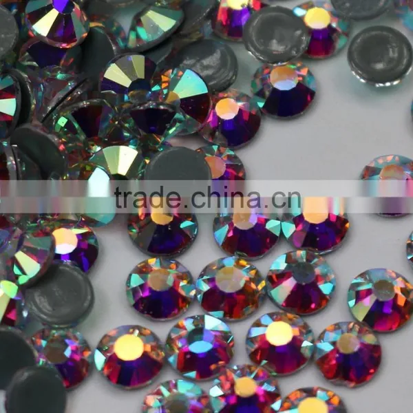 High Level Multi-shine Ss16 Crystal AB Hot Fix Iron on Rhinestone