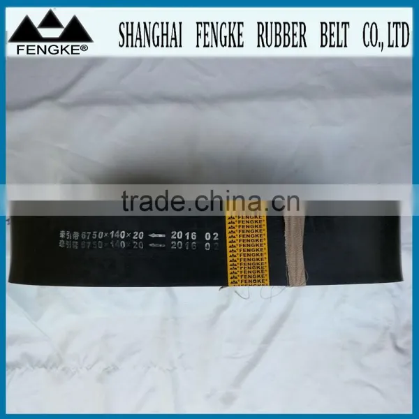 High Quality Rubber Traction Belt Without Joint For Electric Cable(section 6750x140x20)